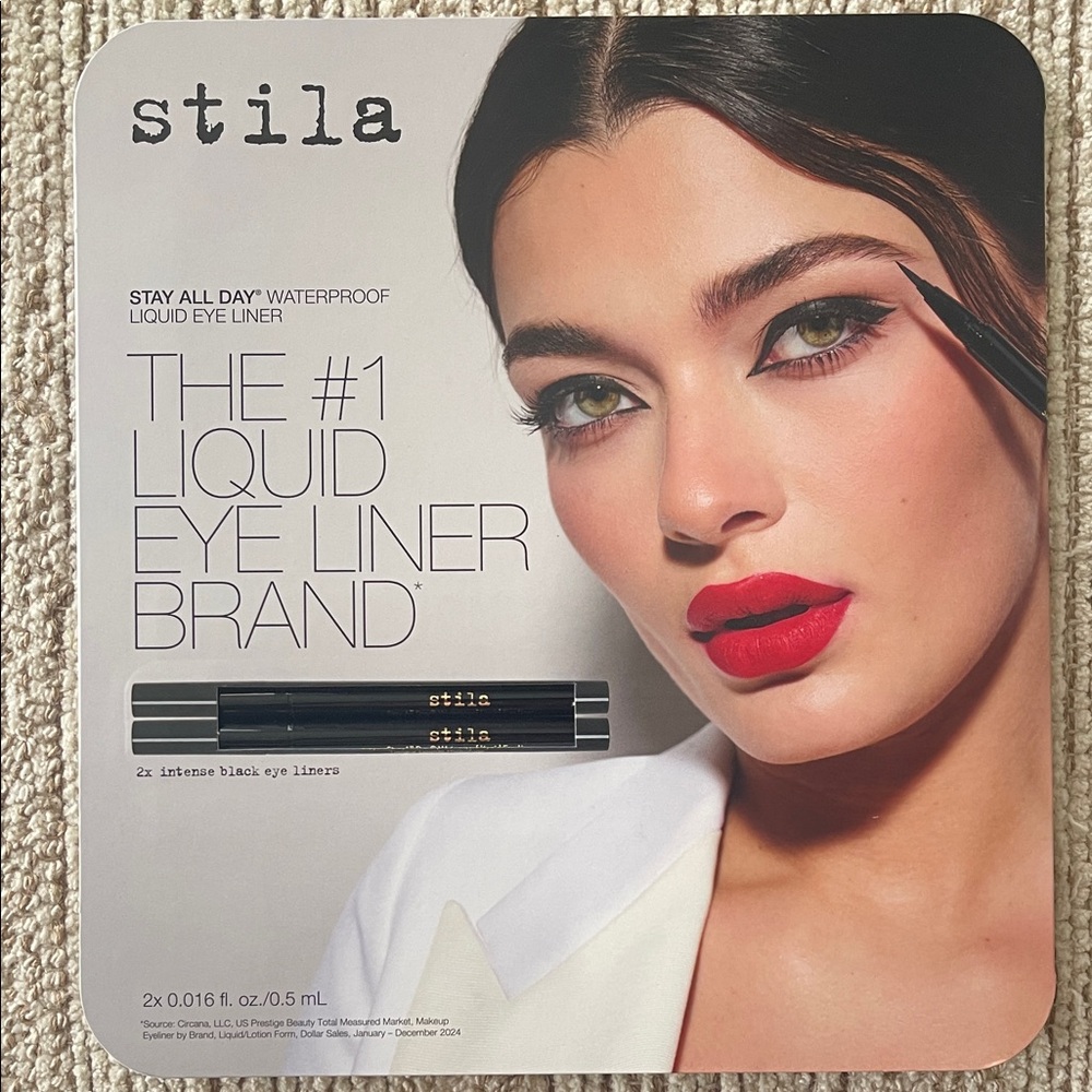 Stila Set of 2 Stay All Day Waterproof Liquid Eyeliner Intense Black NEW